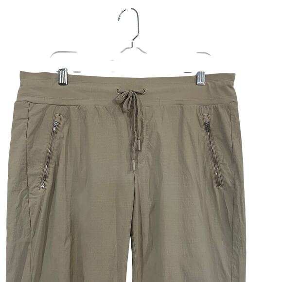 Athleta Trekkie North Tan Grey Jogger Pants Size 14 - Picture 4 of 9